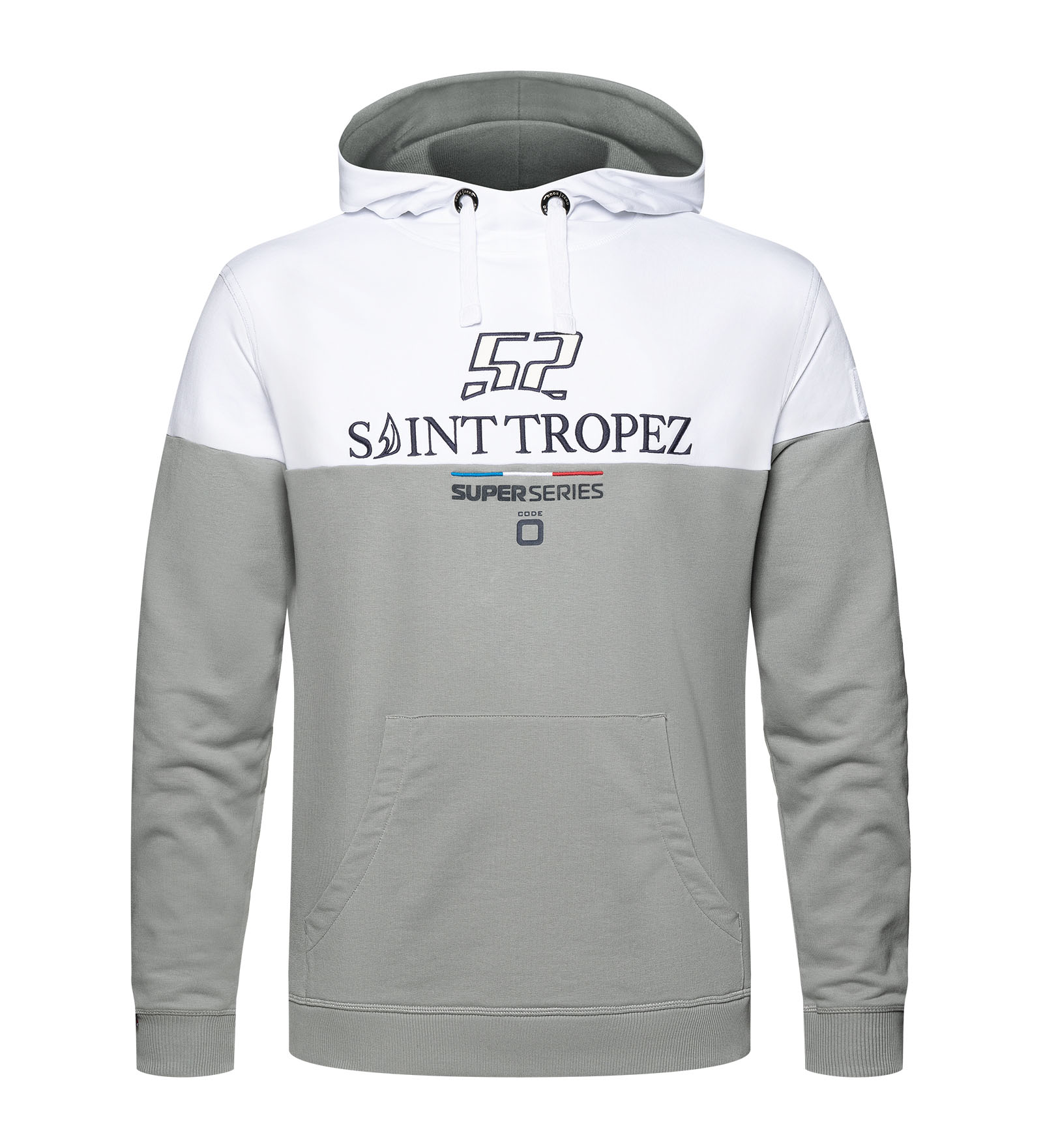 52 Super Series Hoodie Men Saint Tropez Color Blocked Grey XXL CODE ZERO