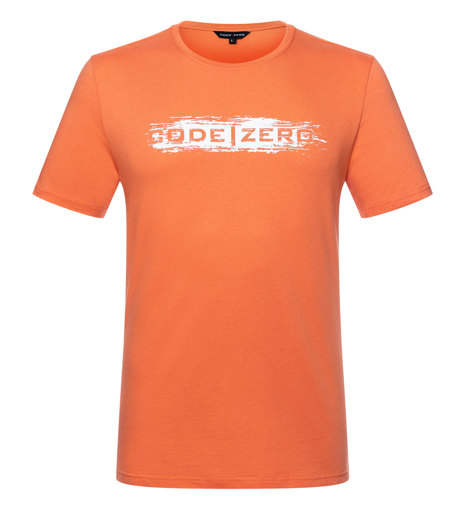 CODE ZERO T Shirt Men Painted Orange L CODE ZERO