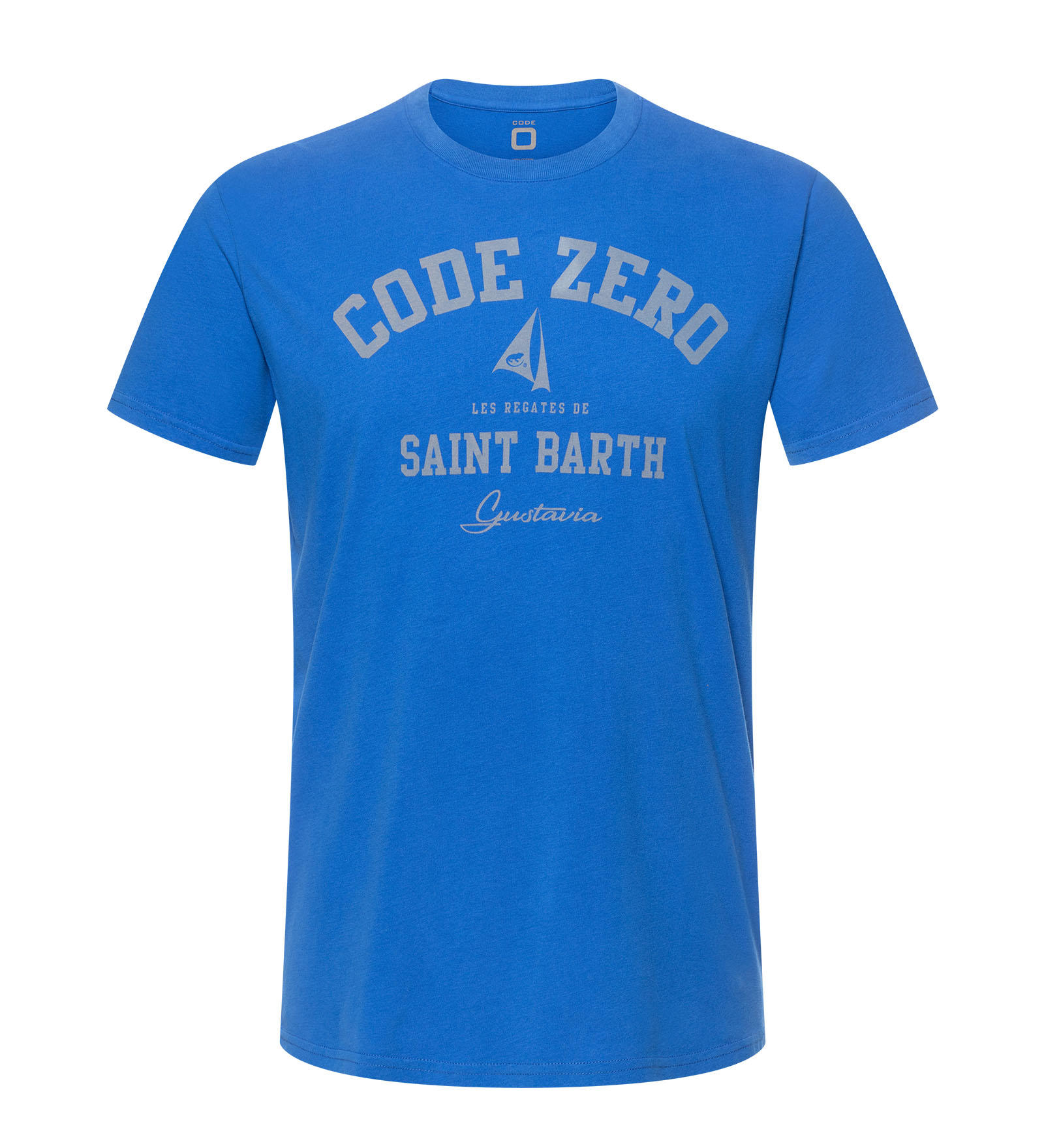 Les Voiles de St Barth T Shirt Men Washed Blu XXL CODE ZERO