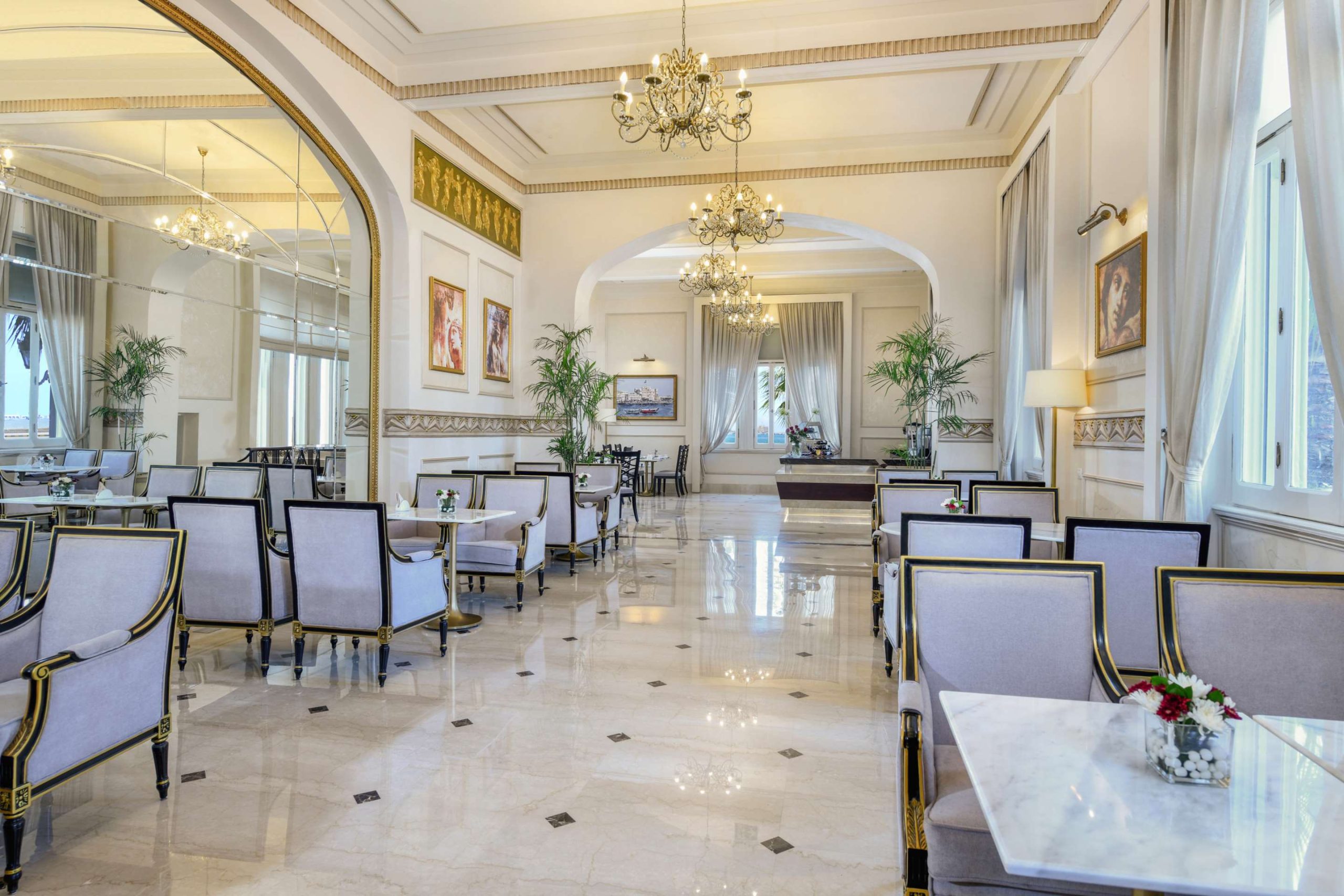 Steigenberger Cecil Hotel in Alexandria with a classic facade and coastal views